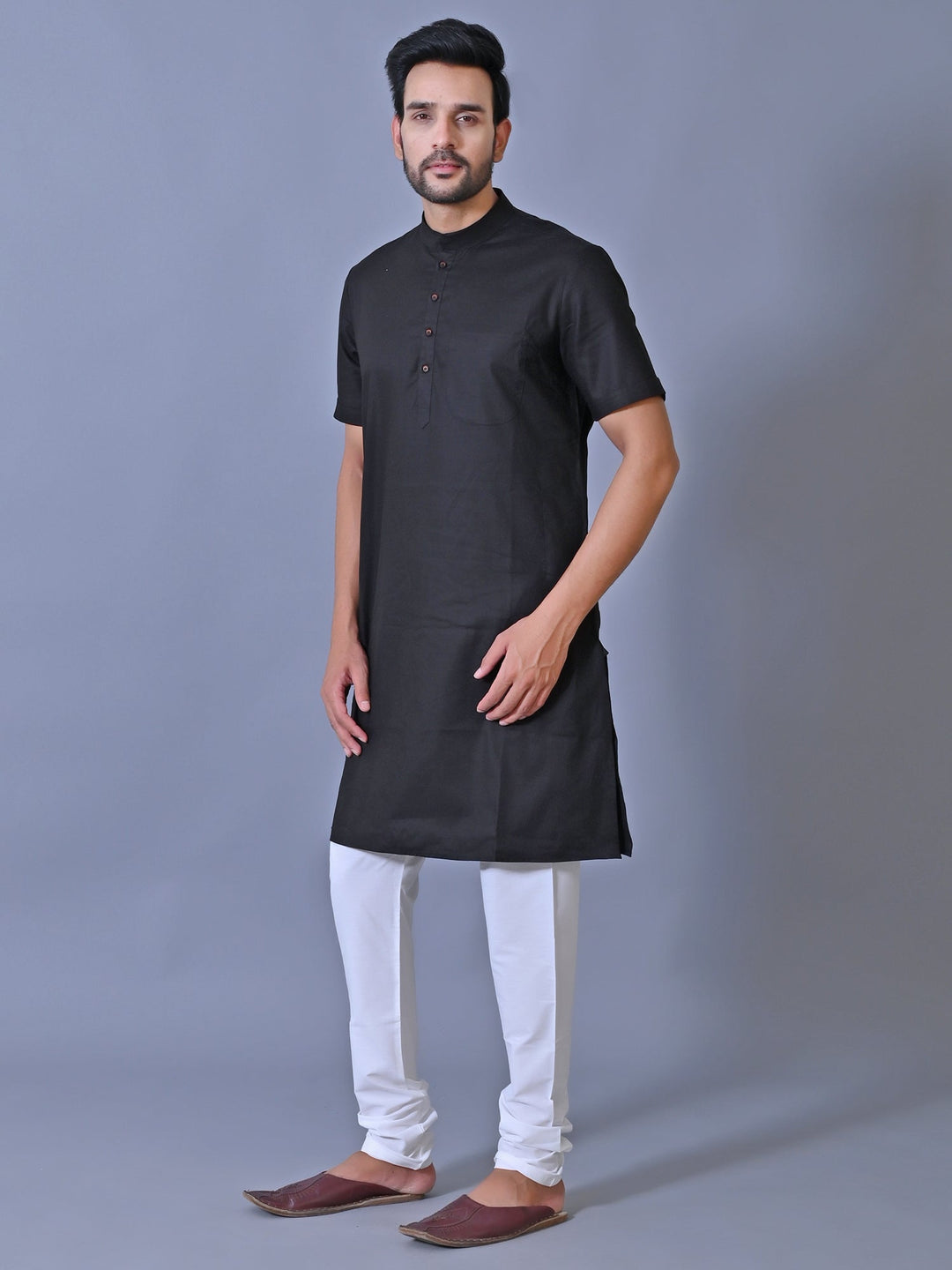 Solid Black Kurta Top