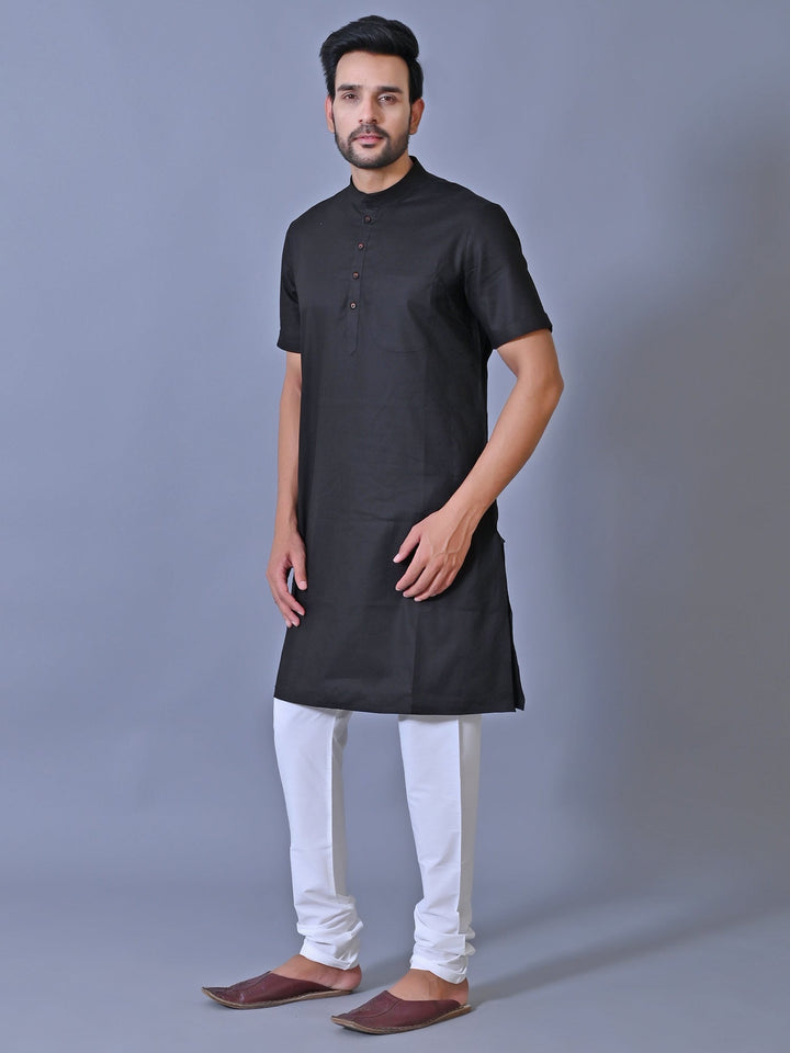Solid Black Kurta Top