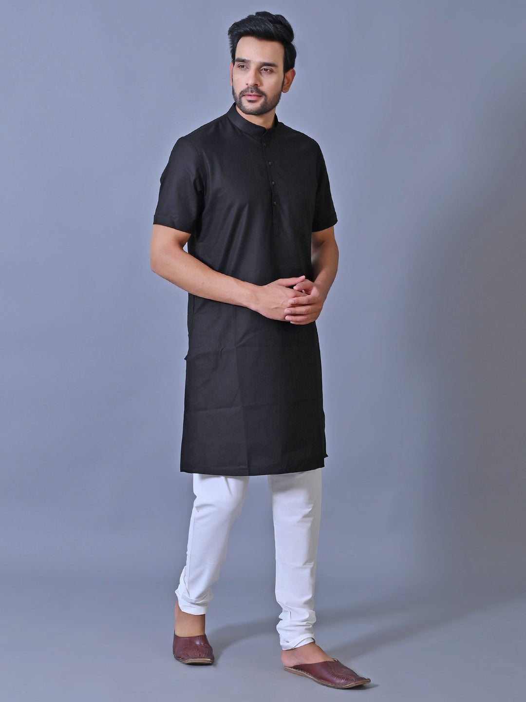 Solid Black Kurta Top