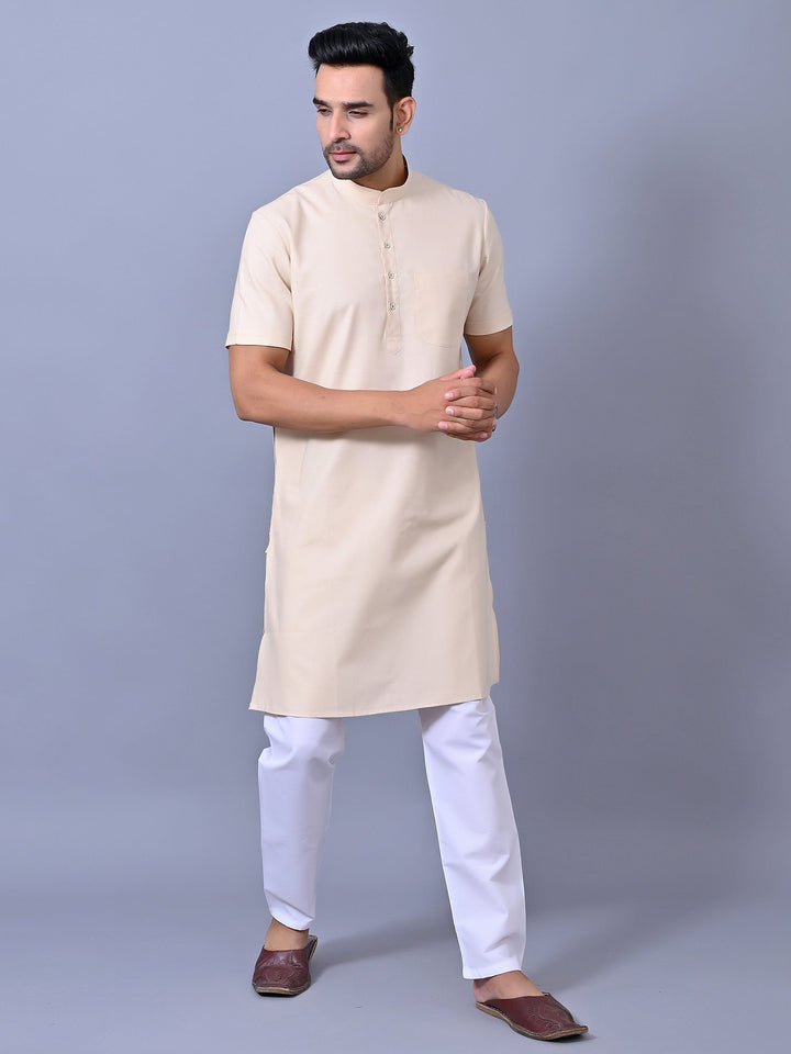 Solid Champagne Kurta Top