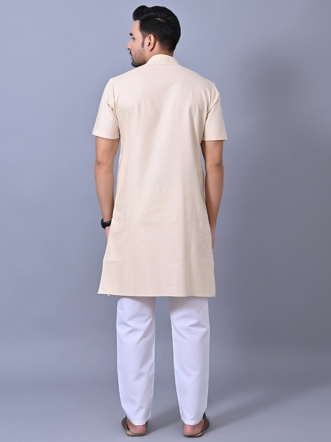 Solid Champagne Kurta Top