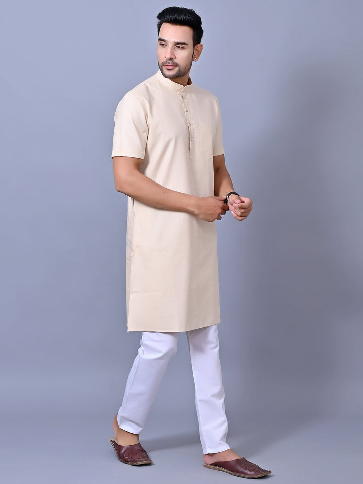 Solid Champagne Kurta Top