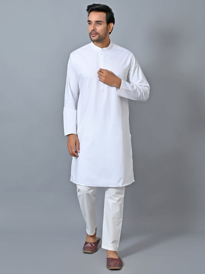 Solid White Kurta Set