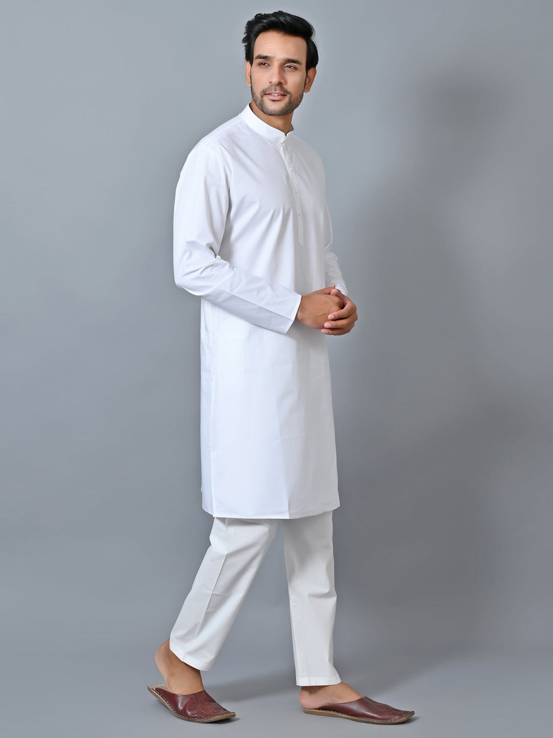 Solid White Kurta Set