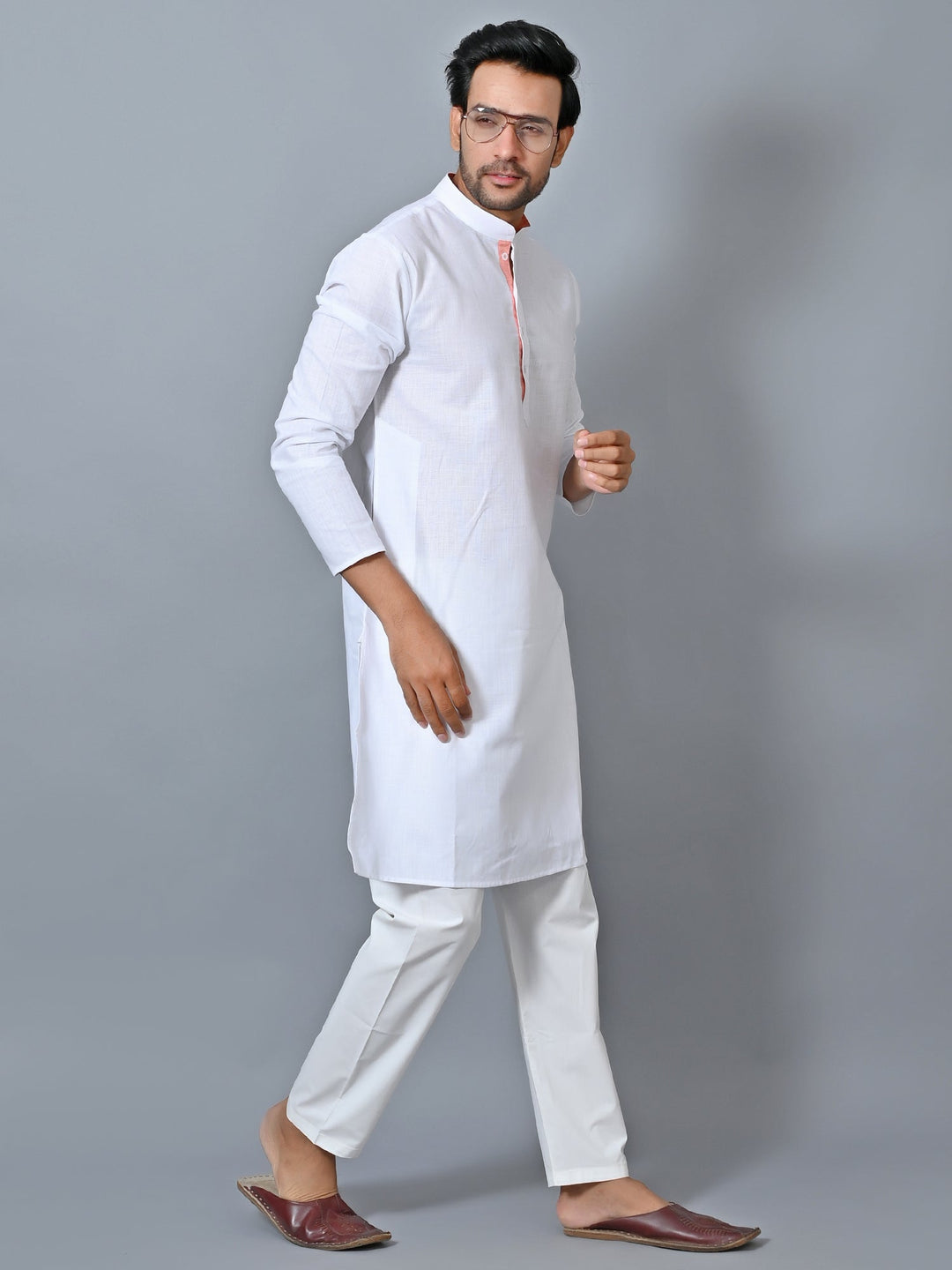 Solid White Kurta Set