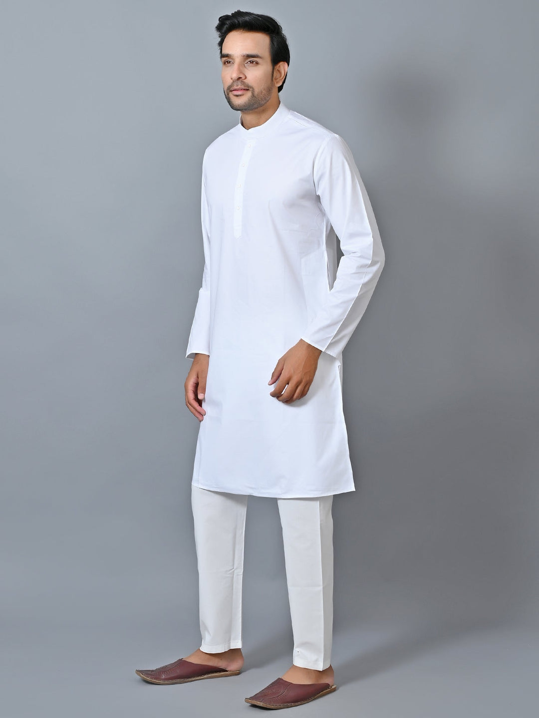 Solid White Kurta Set