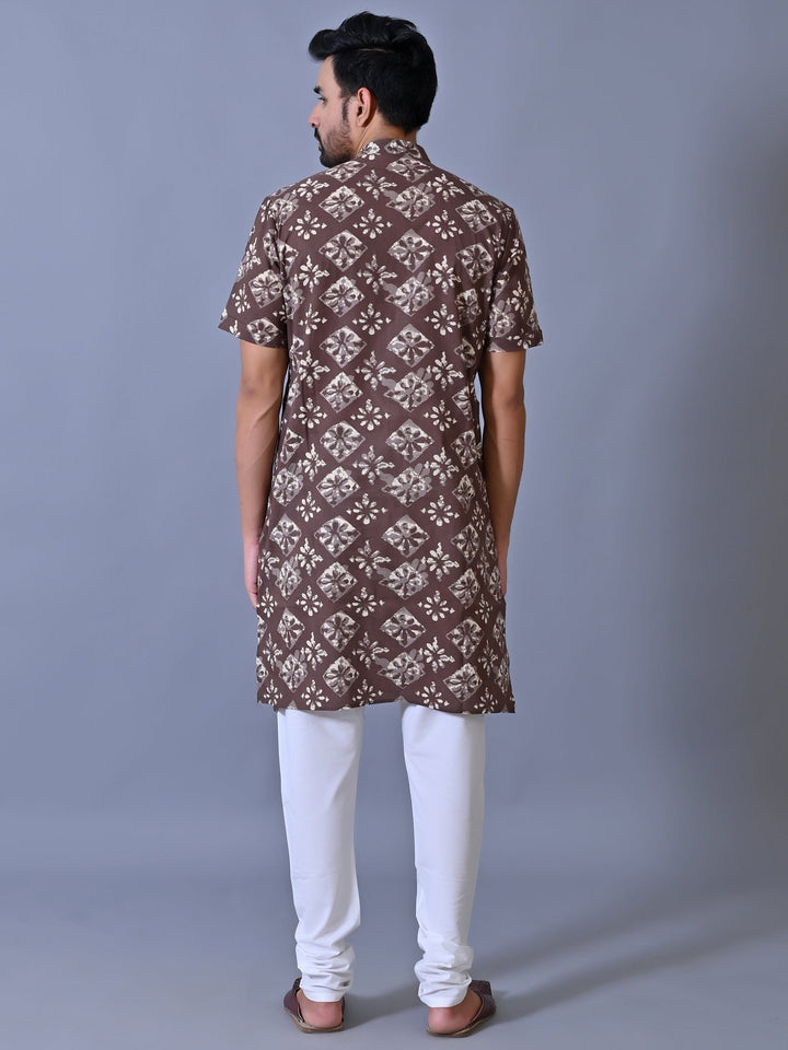 Abstract Brown Kurta Top