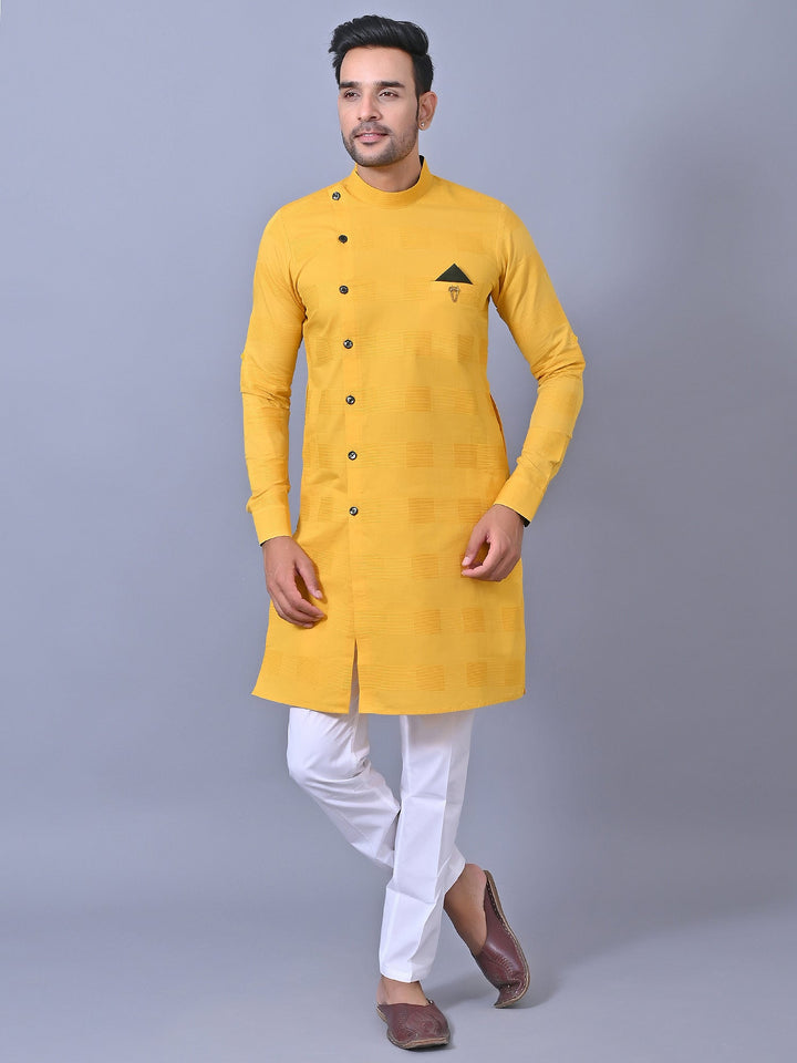 Solid Yellow Kurta Top