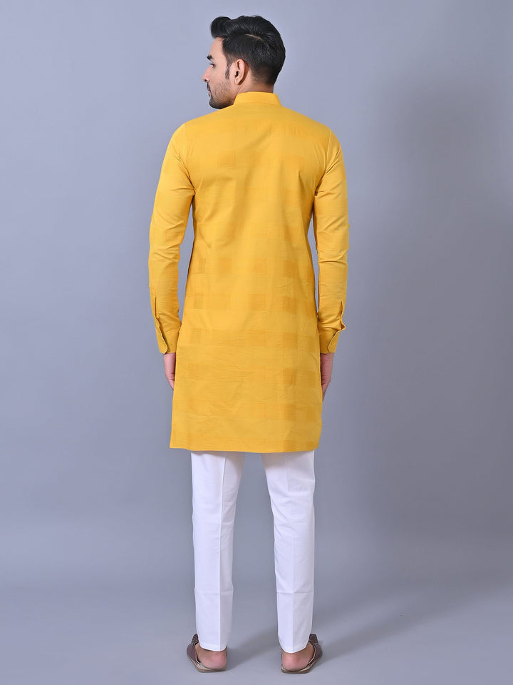 Solid Yellow Kurta Top