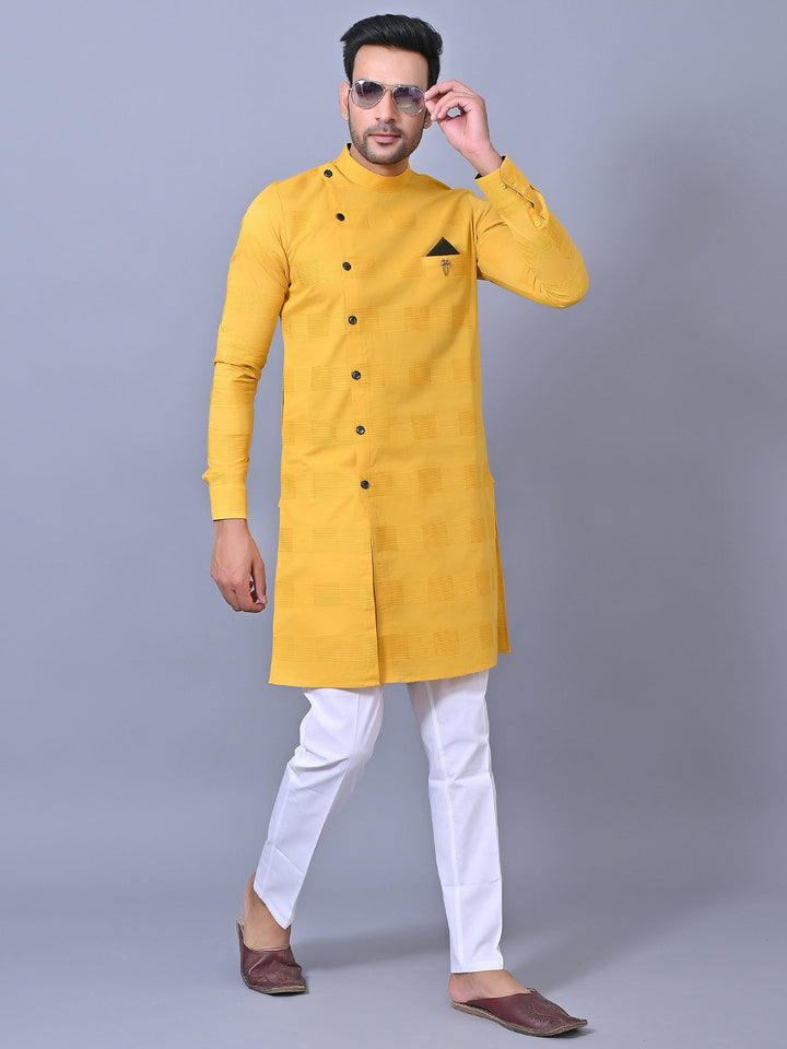 Solid Yellow Kurta Top