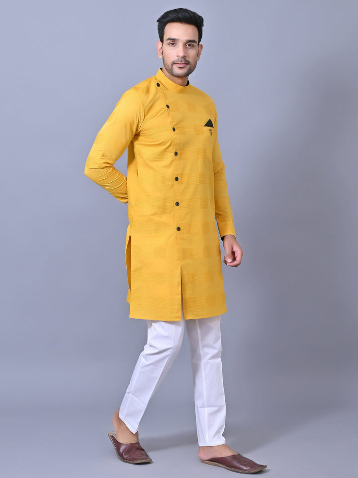 Solid Yellow Kurta Top