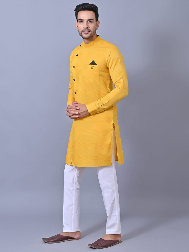 Solid Yellow Kurta Top