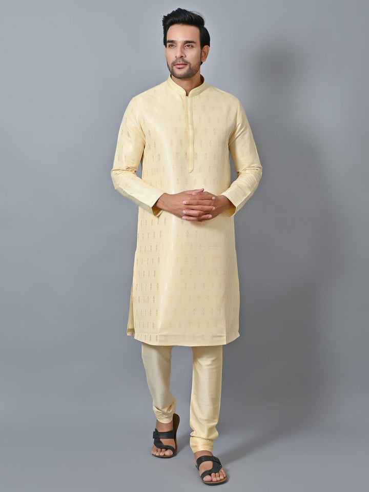 Printed Gold Kurta Set