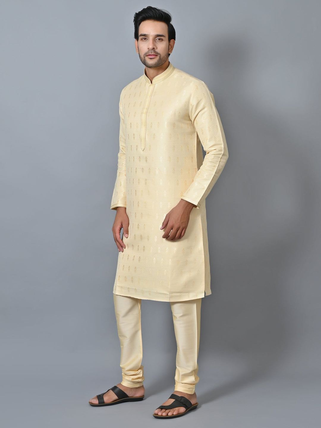 Printed Gold Kurta Set