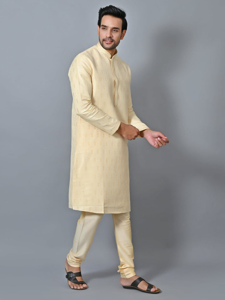 Printed Gold Kurta Set