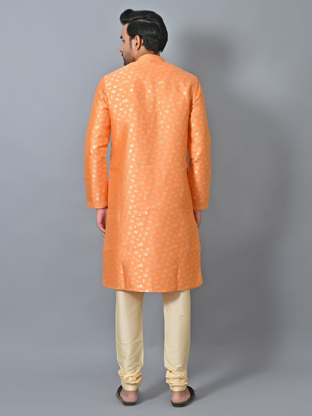 Printed Orange Kurta Set