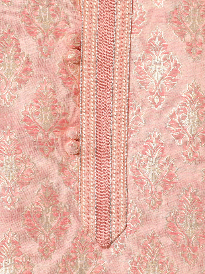 Printed Peach Kurta Set