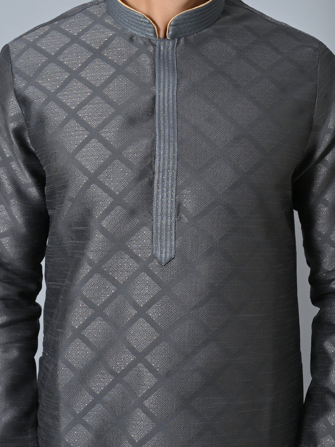 Striped Grey Kurta Set