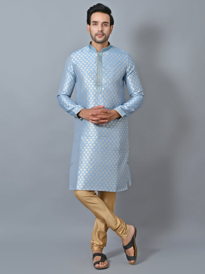 Printed Blue Kurta Set