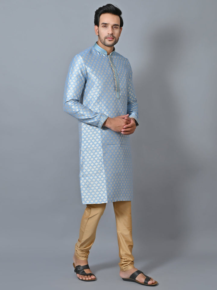 Printed Blue Kurta Set