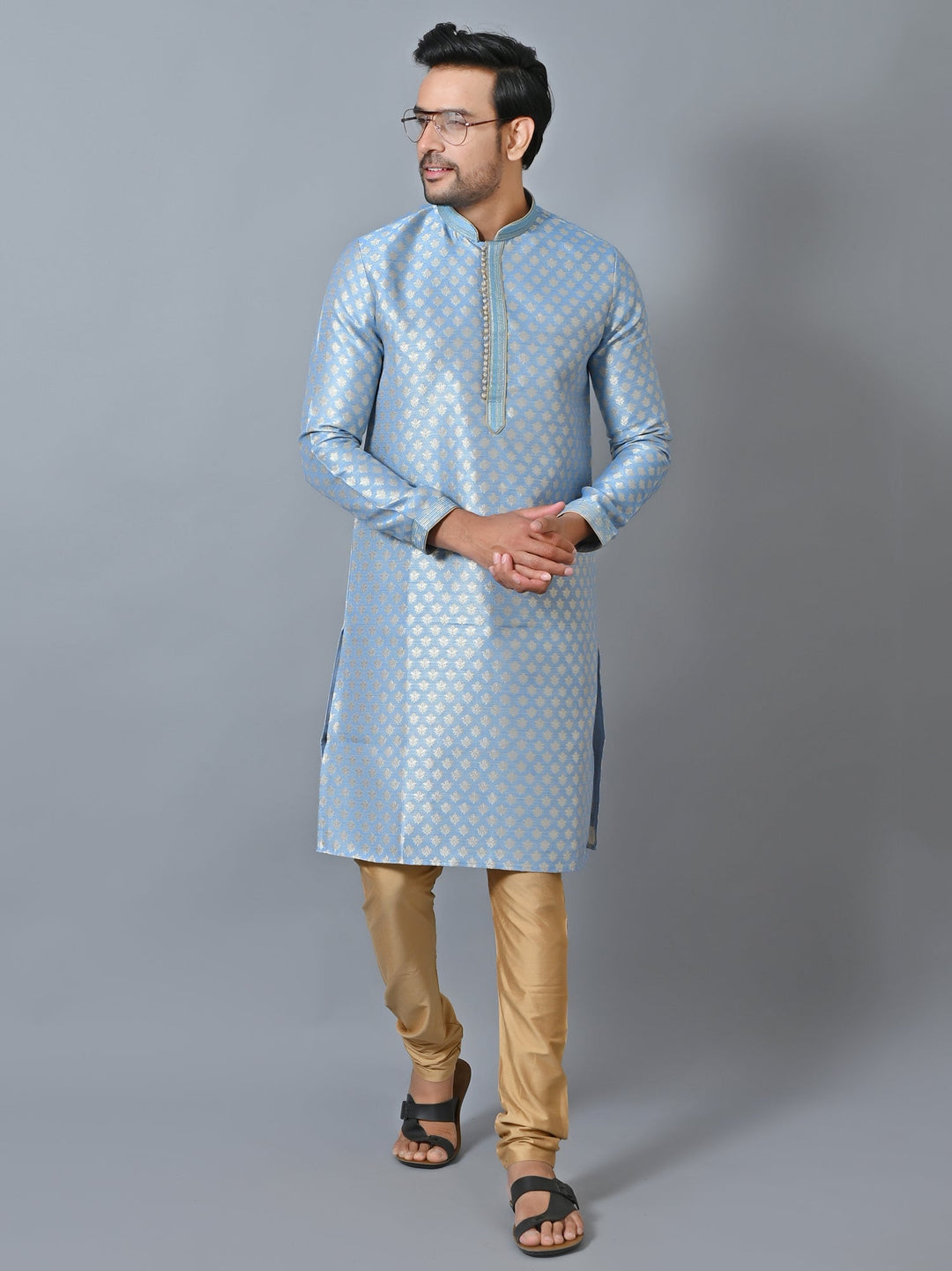 Printed Blue Kurta Set