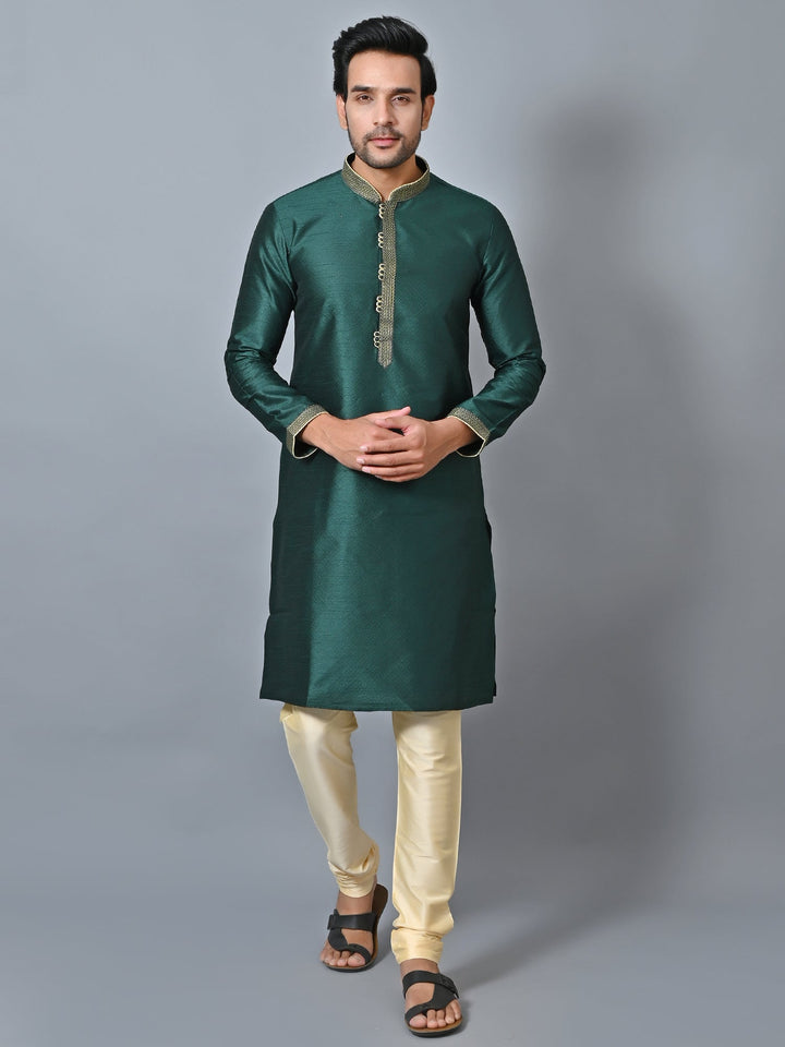 Solid Sea Green Kurta Set