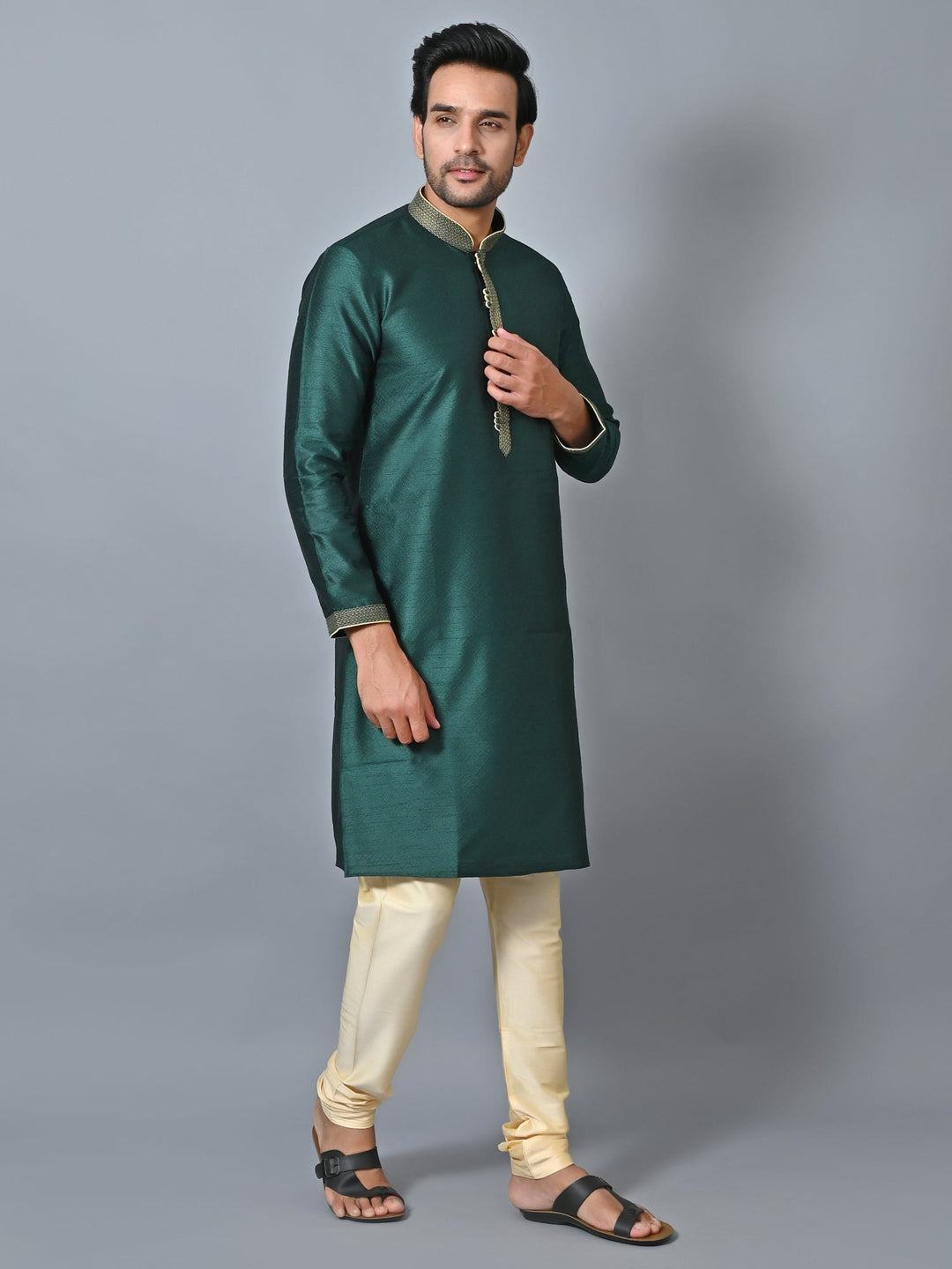 Solid Sea Green Kurta Set