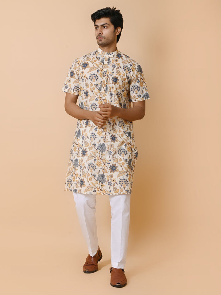 Floral Cream Only Kurta