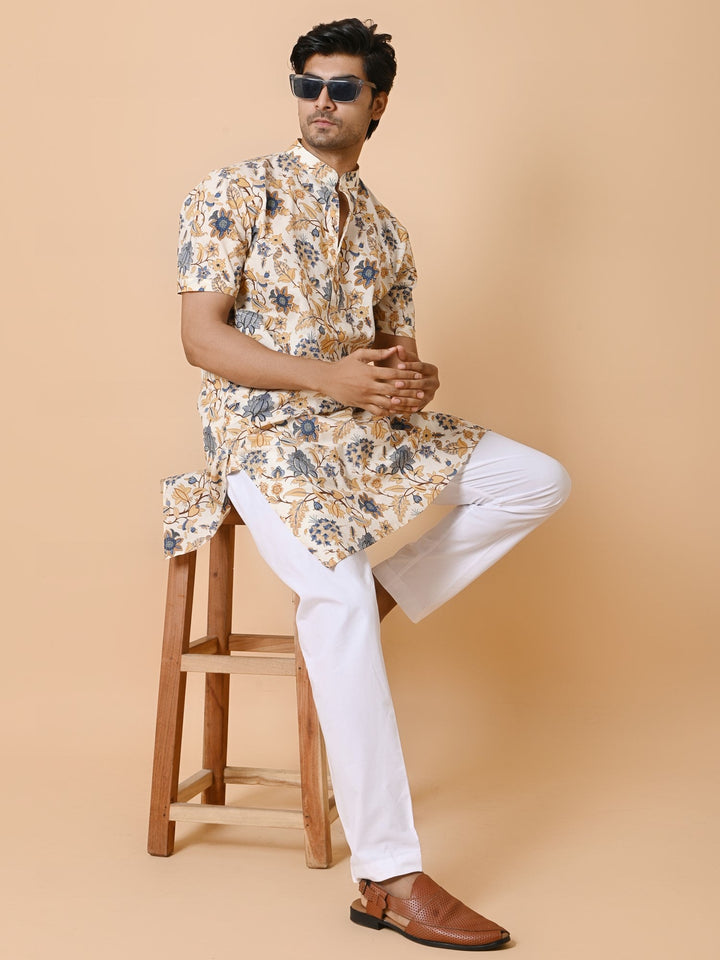 Floral Cream Only Kurta