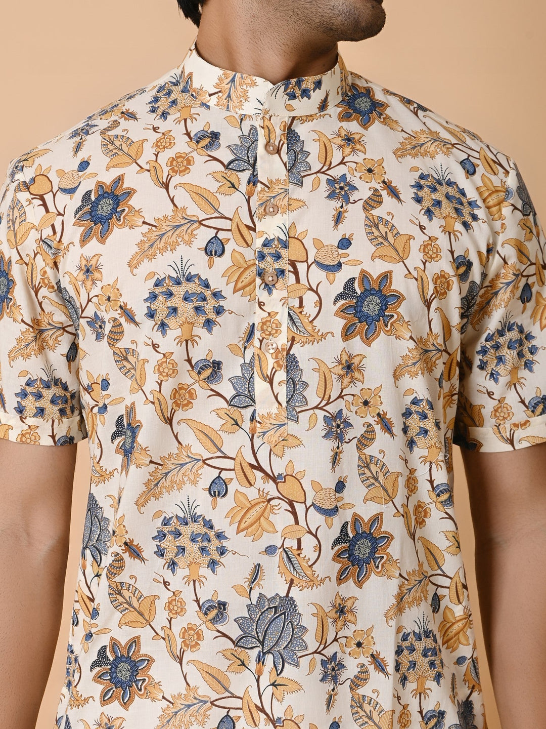 Floral Cream Only Kurta