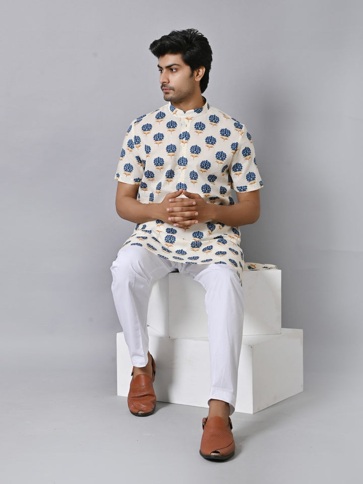 Floral Cream Only Kurta