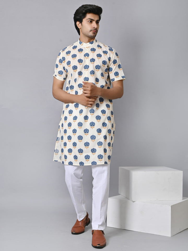 Floral Cream Only Kurta