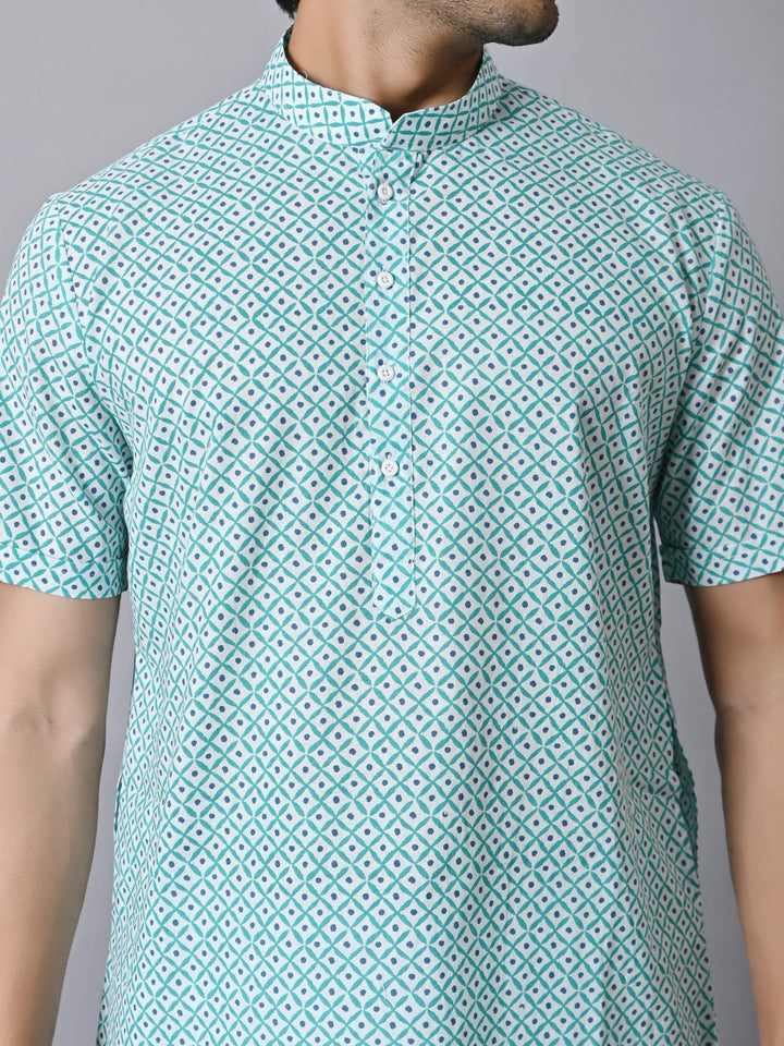 Checked Green Only Kurta