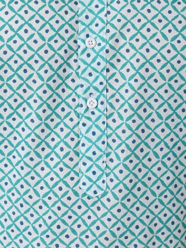 Checked Green Only Kurta