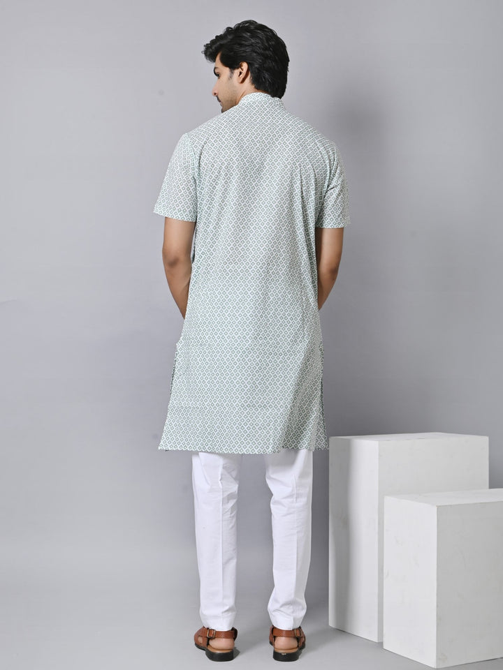 Geometric Green Only Kurta