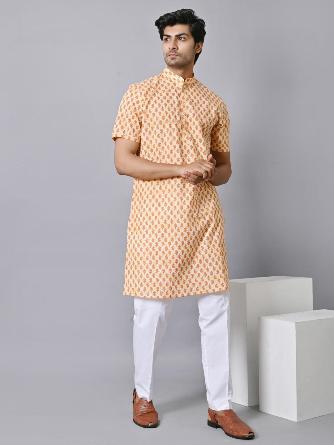 Floral Mustard Only Kurta