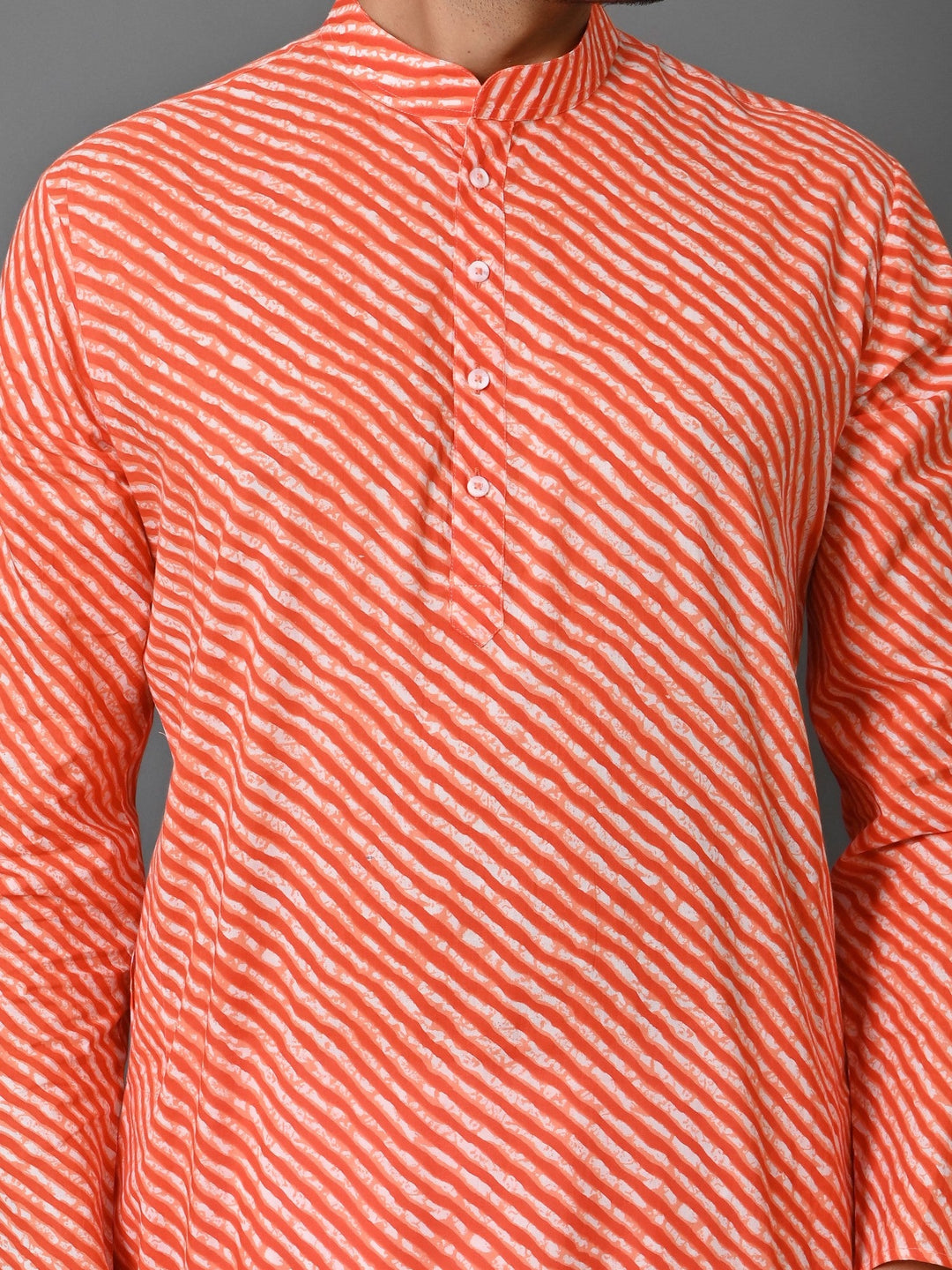 Leheriya Orange Only Kurta