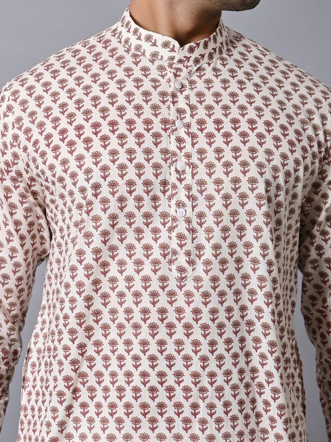 Floral Cream Only Kurta