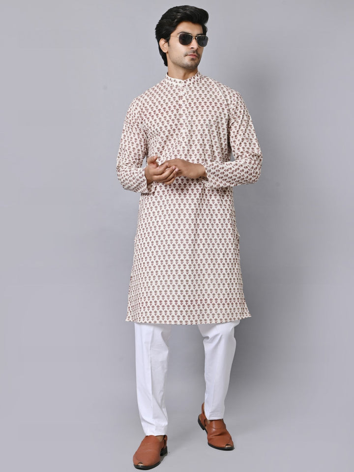 Floral Cream Only Kurta