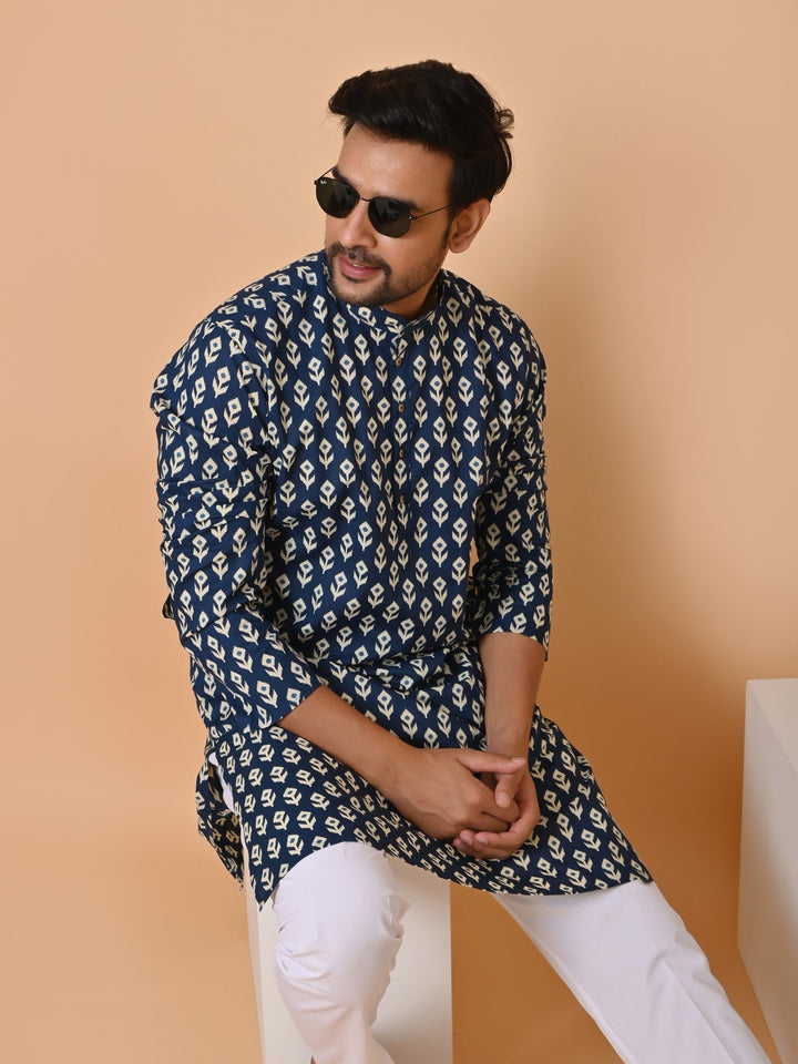 Ethnic Motifs Blue Only Kurta