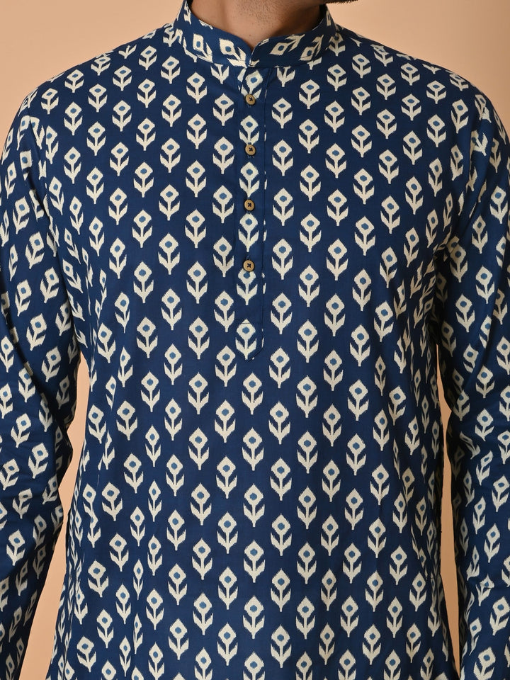 Ethnic Motifs Blue Only Kurta