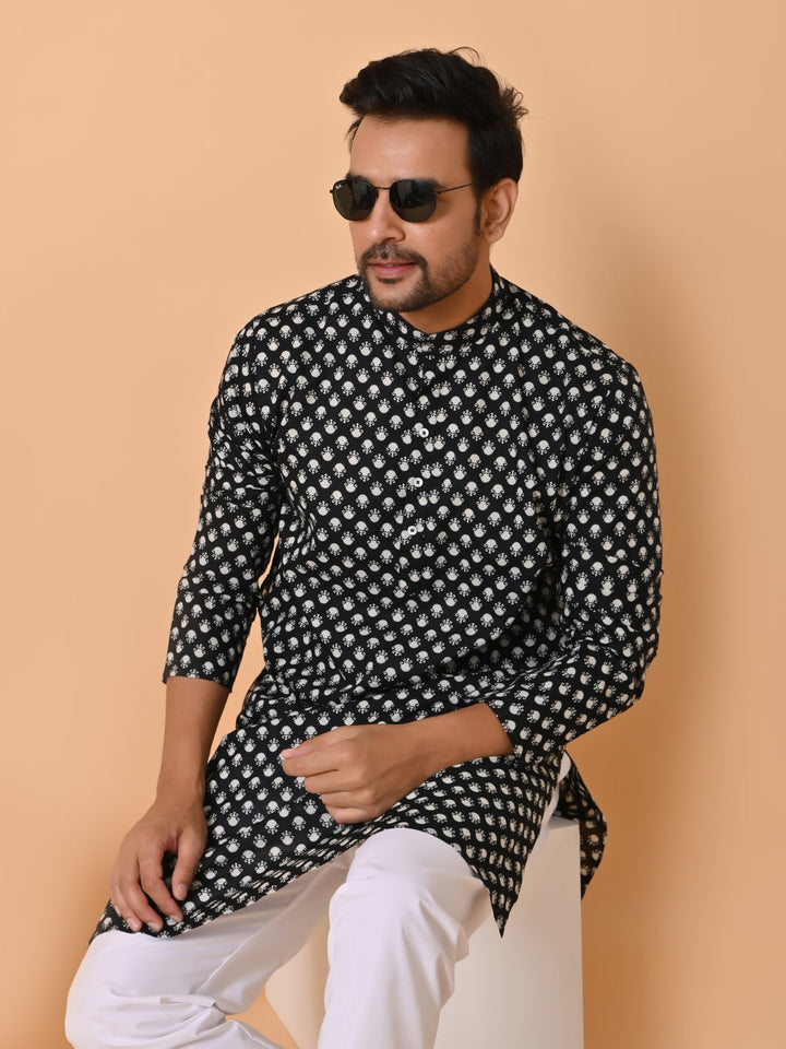 Ethnic Motifs Black Only Kurta