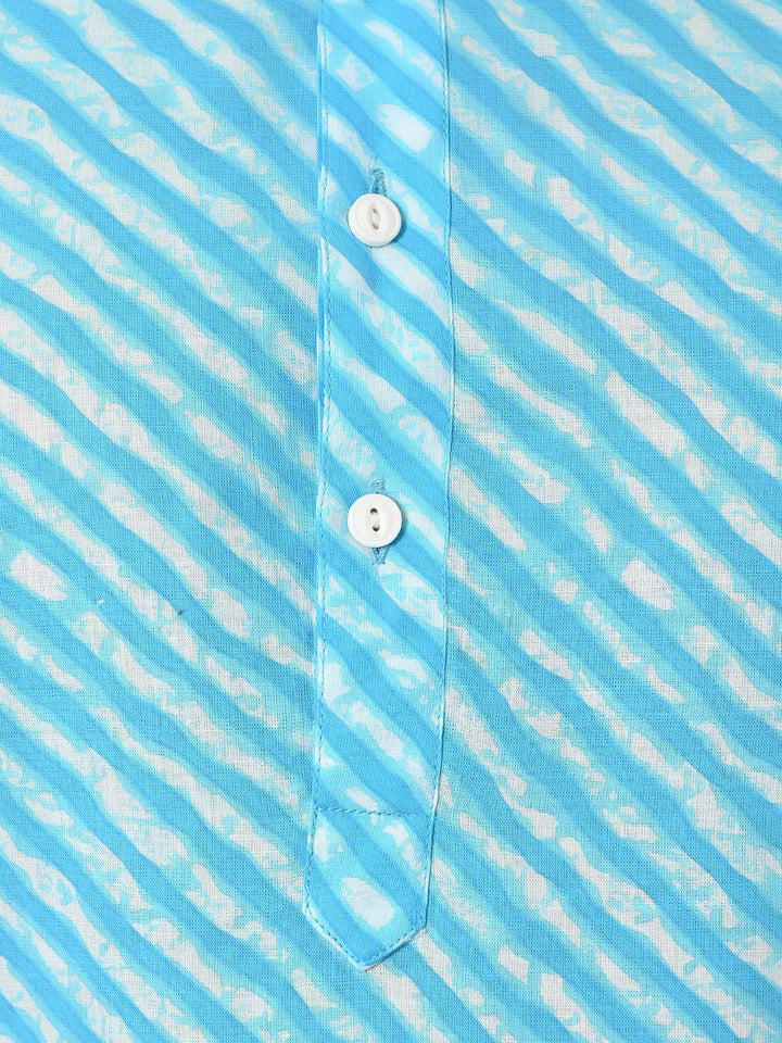 Leheriya Turquoise Blue Only Kurta