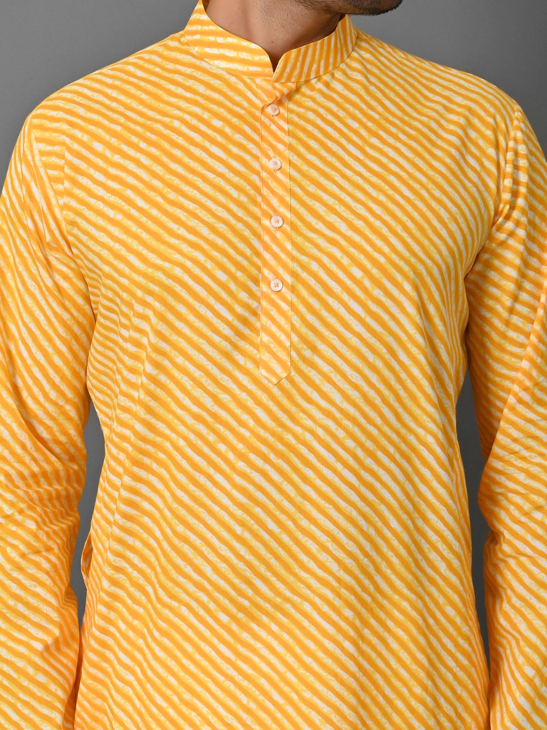 Leheriya Yellow Only Kurta
