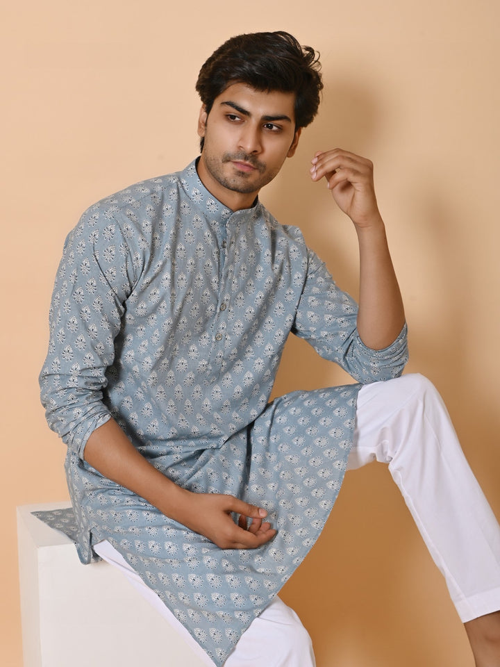 Ethnic Motifs Grey Only Kurta