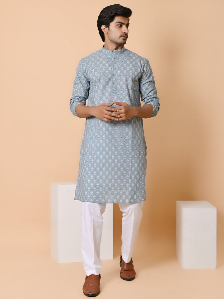 Ethnic Motifs Grey Only Kurta