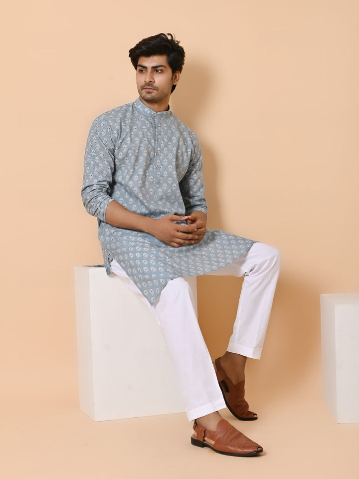 Ethnic Motifs Grey Only Kurta