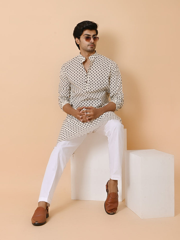 Floral Cream Only Kurta