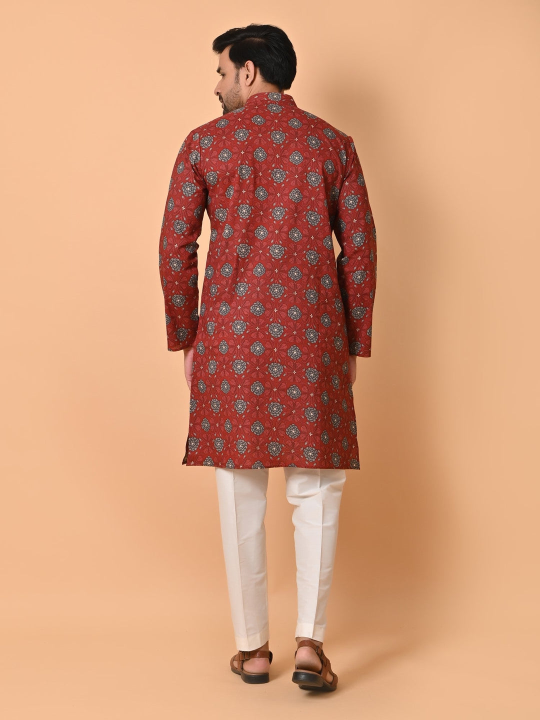 Floral Maroon Only Kurta