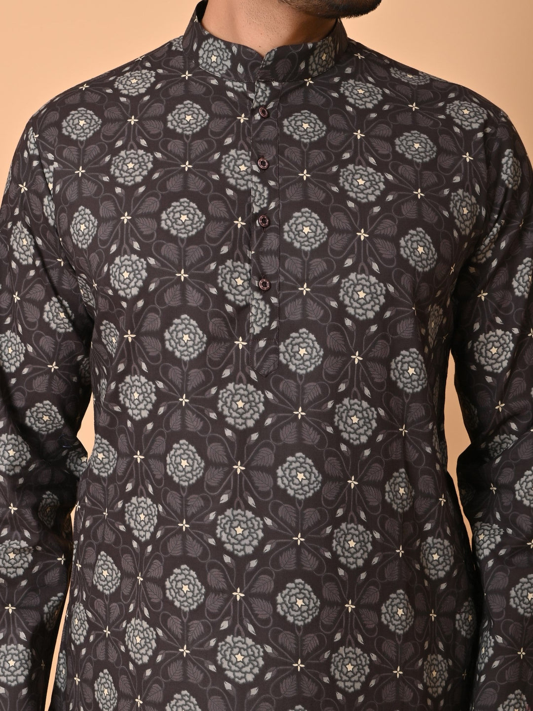 Floral Brown Only Kurta